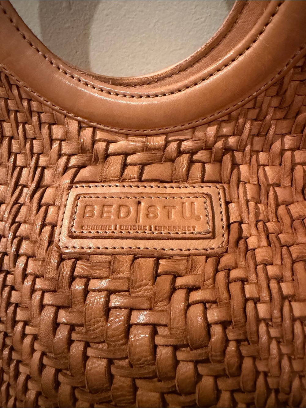 Bed Stu Adele Circle-Handle Shoulder Bag in Tan - Picture 2 of 5